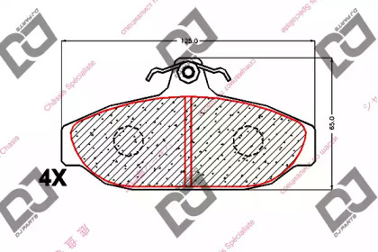 Комплект тормозных колодок DJ PARTS BP1898